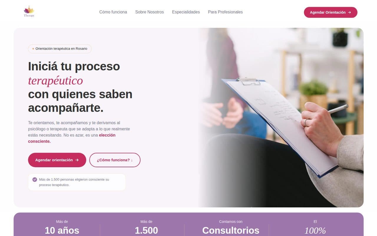 Nueva plataforma web de Espacio Therapy
